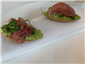 pea and ham canape